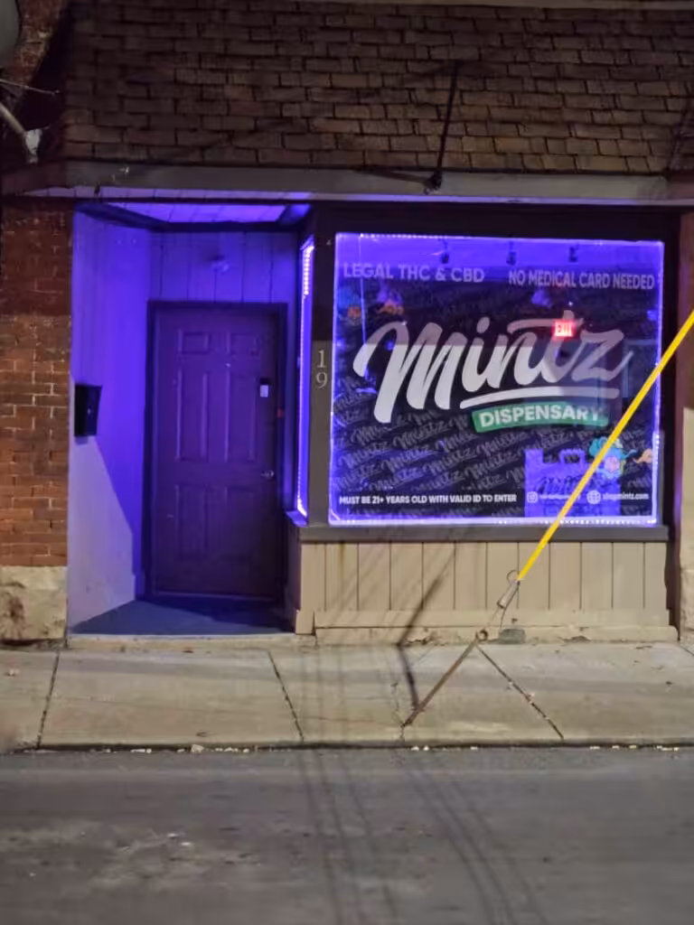 MINTZ Dispensary Sharon PA Storefront Night